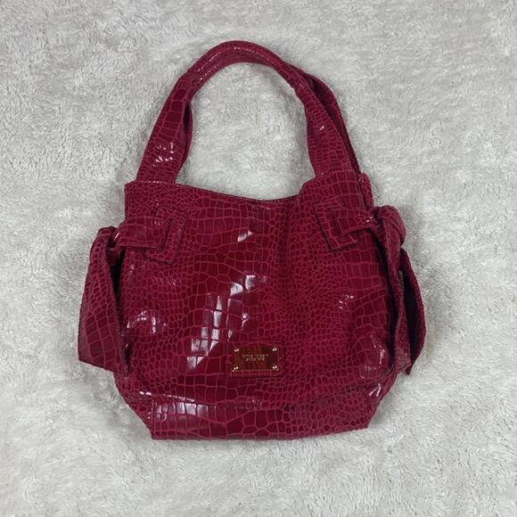 Nine West raspberry pink croc bag - Picture 1 of 12